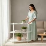 وحدة رفوف عرض وتخزين بثلاث طبقات - 6