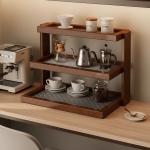 ركن تنظيم أكواب القهوة والضيافة الخشبي - 6