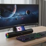سماعة بلوتوث محمولة مع إضاءة RGB - 1