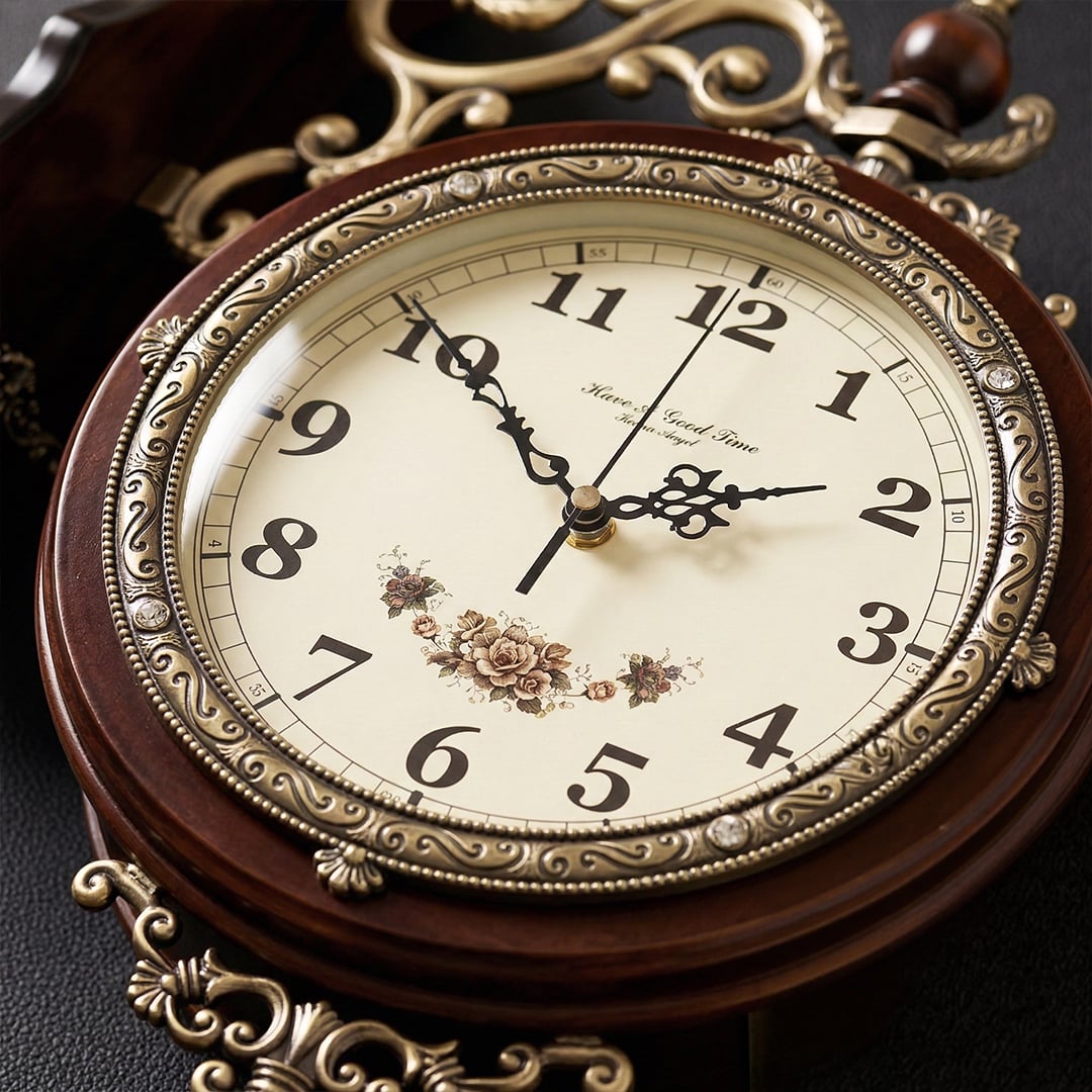ساعة حائط أوروبية بطابع كلاسيكي - 7