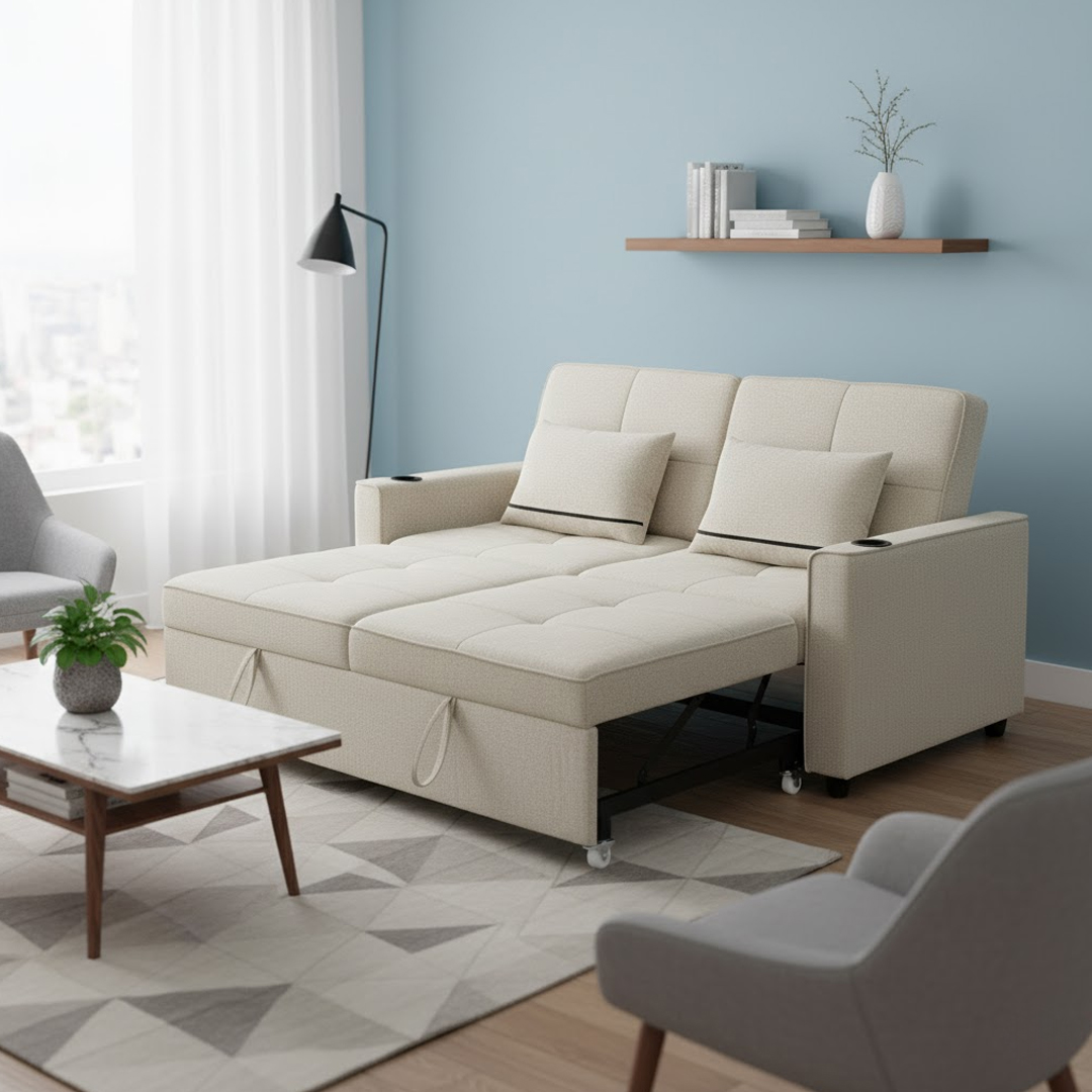 Premium Sofa Bed with Built-In Cup Holders product thumbnail 16