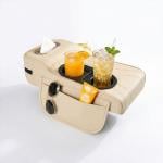 مسند سيارة من الجلد الفاخر مع حامل أكواب - 8