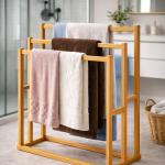 ستاند مناشف أرضي خشبي - 9