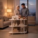 وحدة رفوف عرض وتخزين بثلاث طبقات - 7