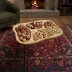 طاولة خشبية لتقديم المكسرات - 2