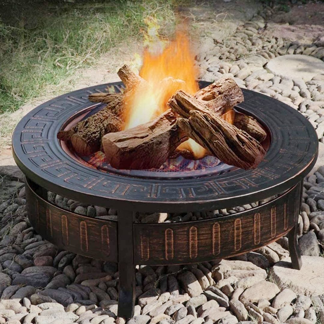 3 in 1 Fire Pit Brazier Round BBQ product thumbnail 4