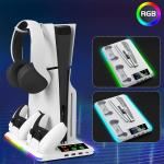 قاعدة تبريد و شحن بإضاءة RGB لجهاز PS5 - 8