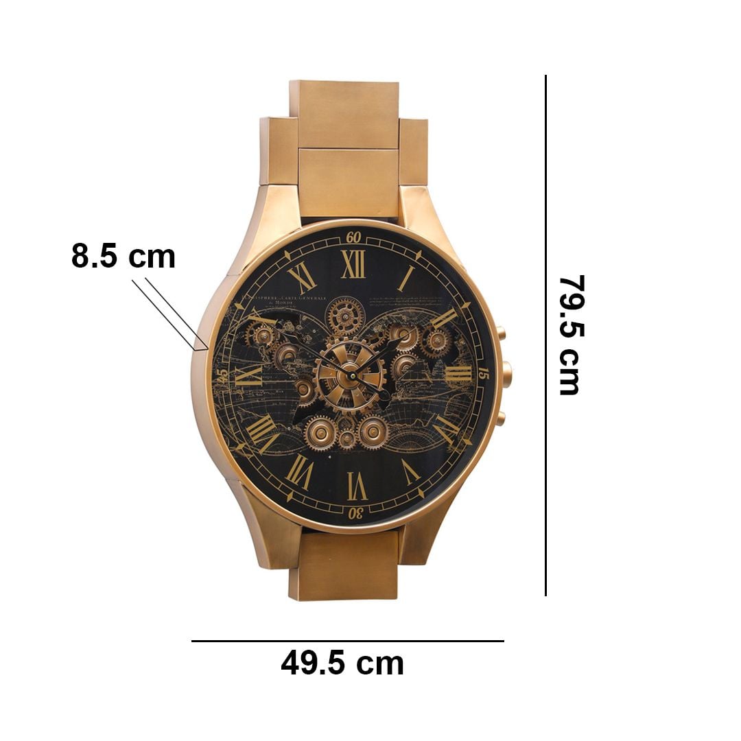 Golden Gear Wristwatch Wall Clock product thumbnail 11