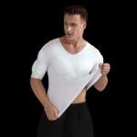 بلوزة بعضلات وهمية للرجال نصف كم - 1