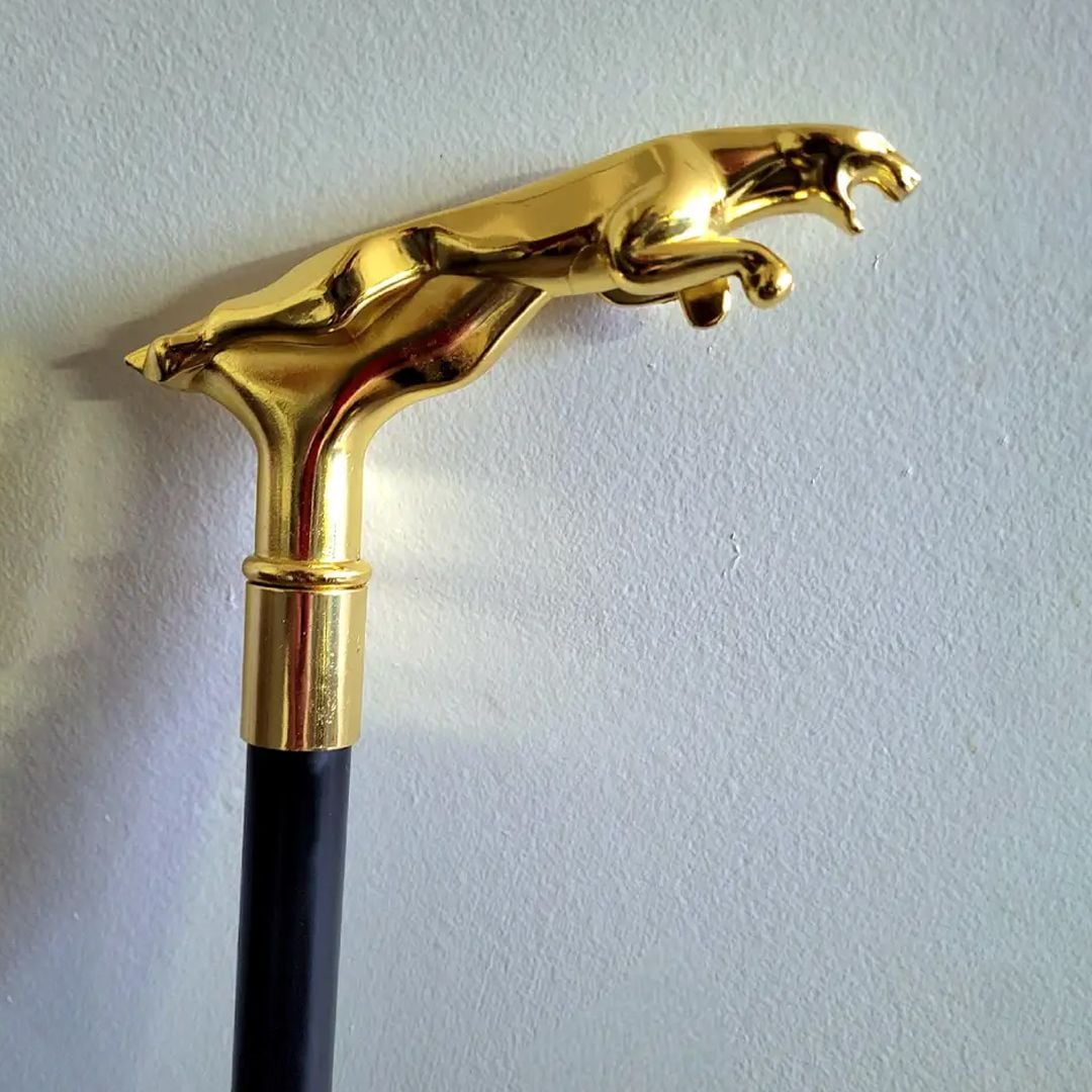 Leopard Handle Walking Stick - 2