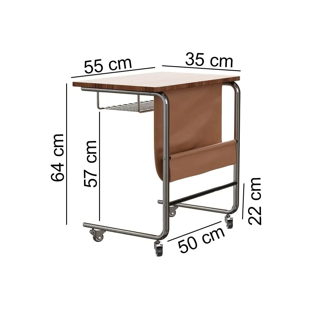 Movable Side Table with Book Storage product thumbnail 14