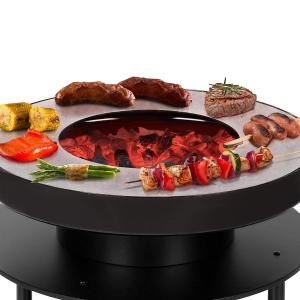  موقد الحطب الخارجي مع مساحة تخزين - 3