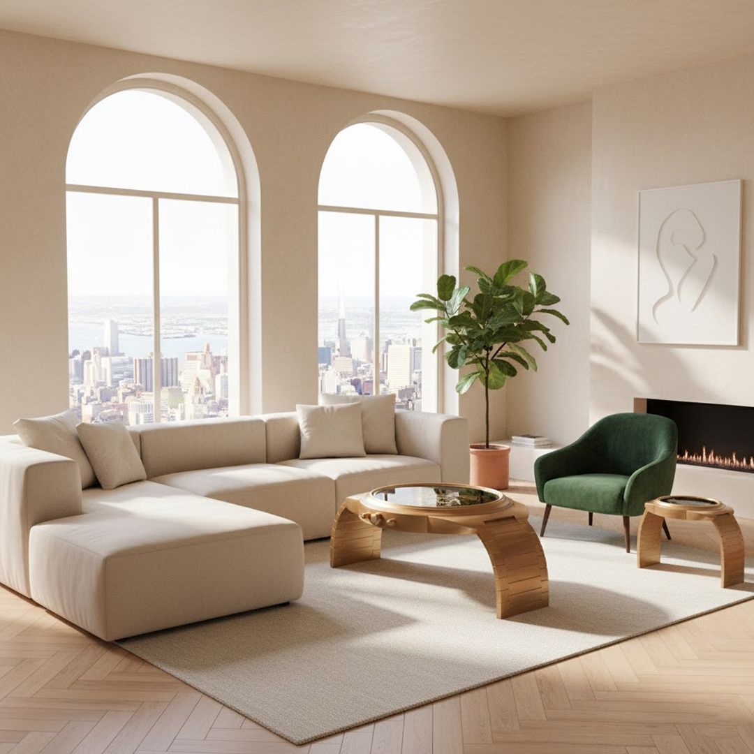 طقم طاولات بتصميم ساعة يد تروس الذهبية - 8