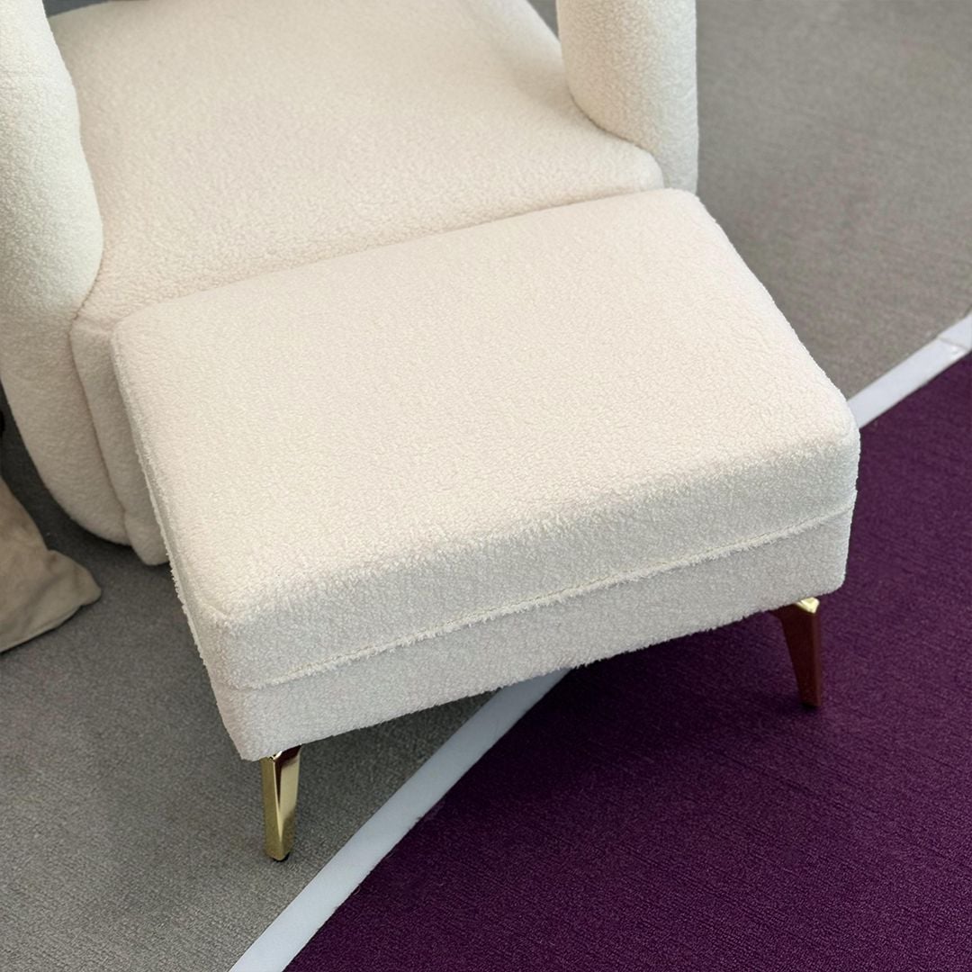Velvet Chair with Footrest product thumbnail 7