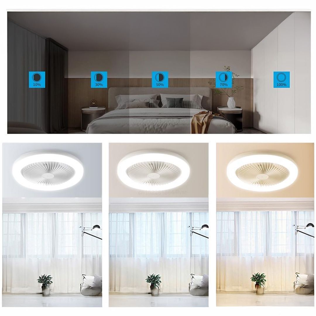 Fan with LED Light and Remote Control - 6