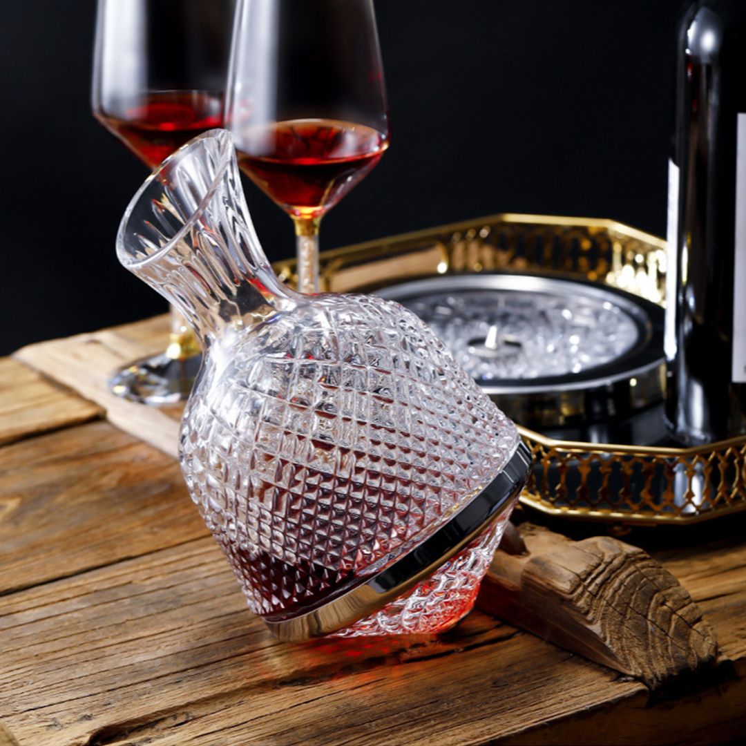 Crystal Glass Rotating Decanter product thumbnail 9