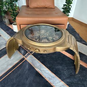 طقم طاولات بتصميم ساعة يد تروس الذهبية - 4