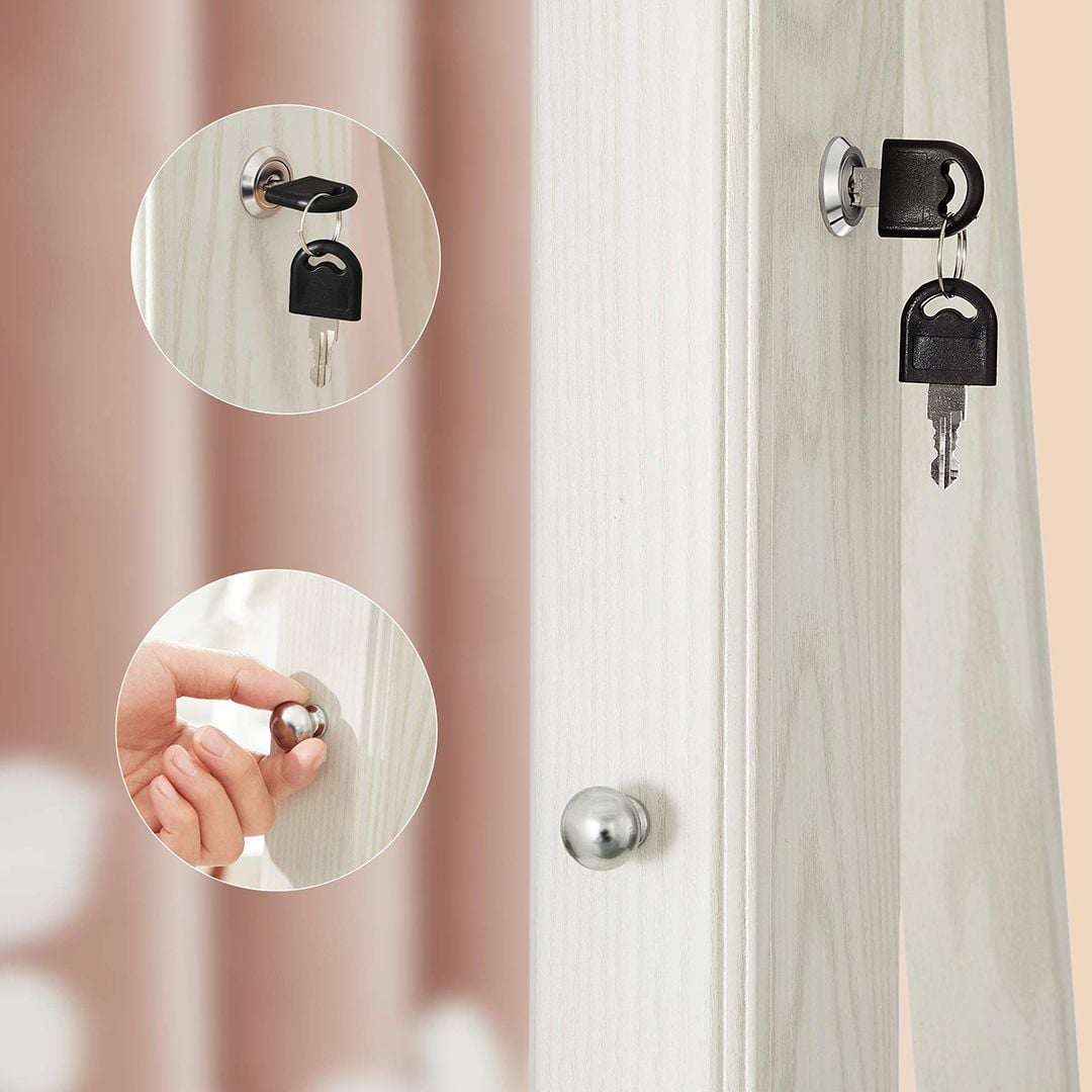 مرآة مع خزانة مجوهرات مضيئة	 - 8