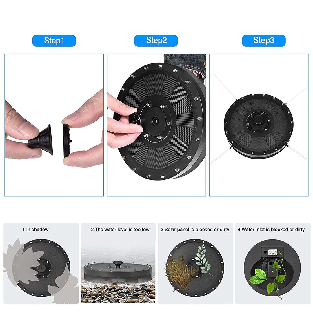 النافورة المُضيئة على الطاقة الشمسية - 15