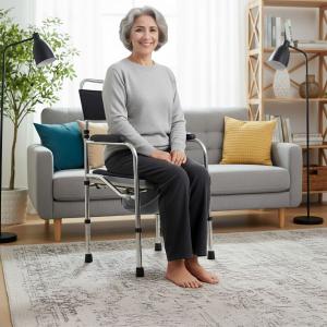 كرسي حمام طبي متنقل - 4