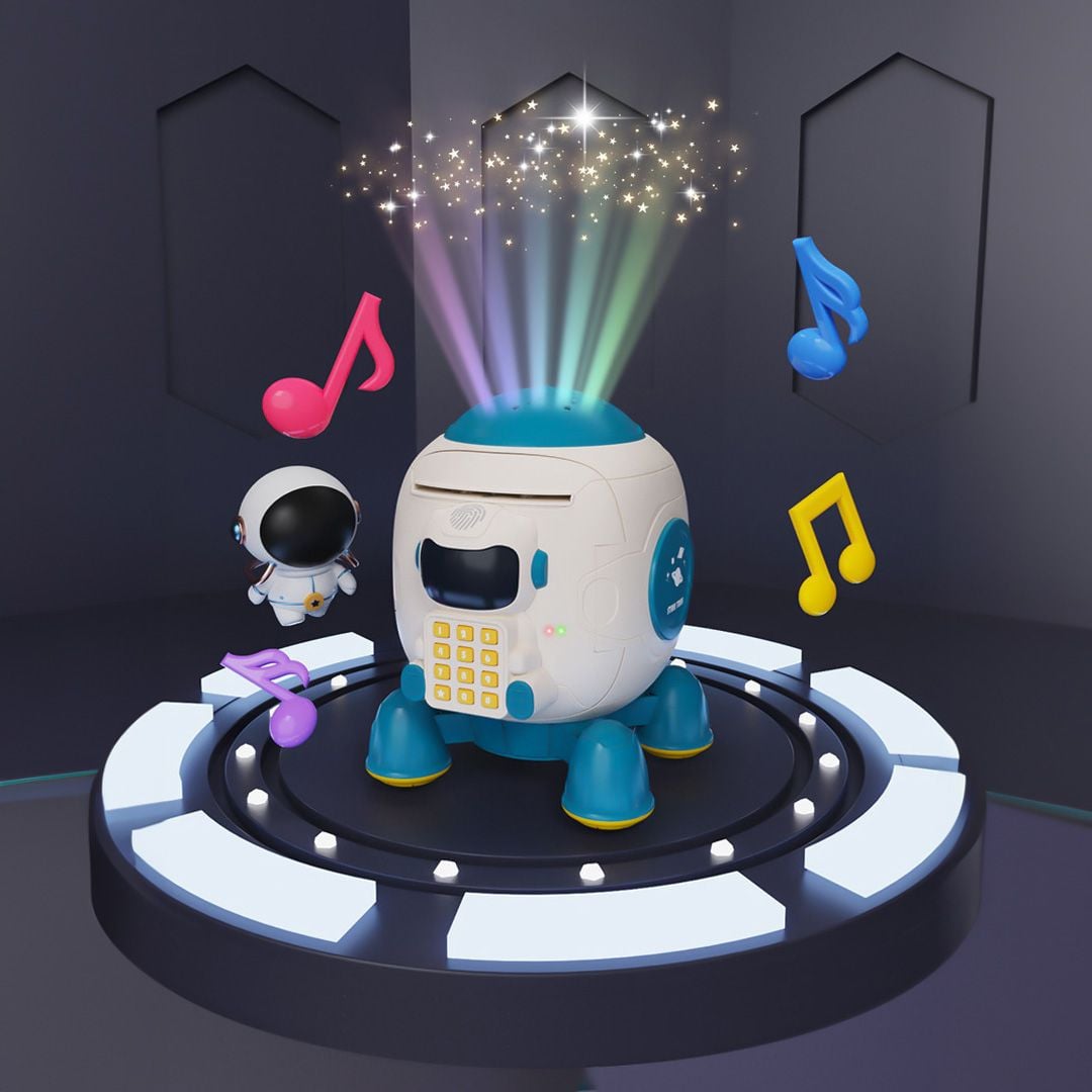 حصالة على شكل مركبة فضائية مع رقم سري - 2