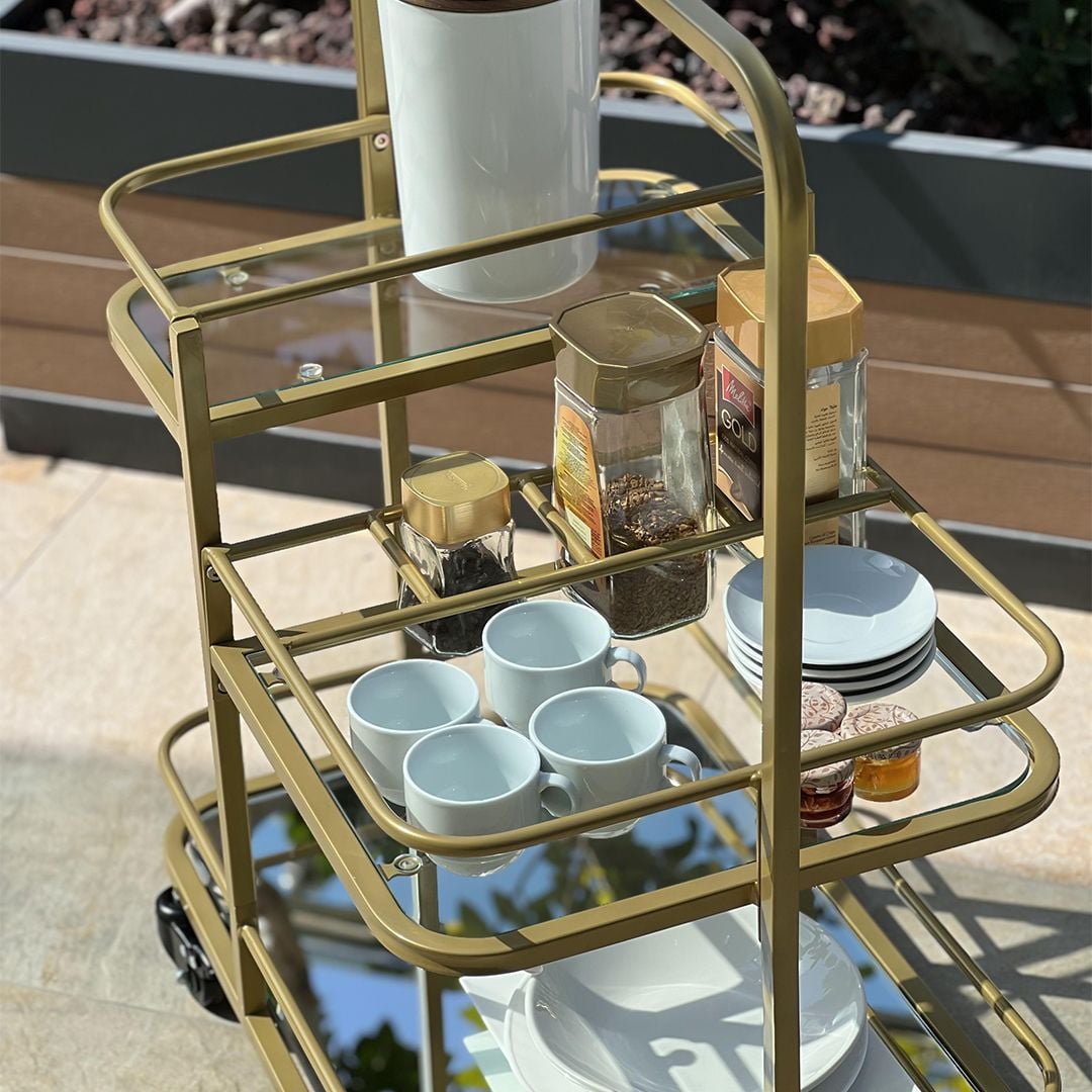 Metal hospitality trolley with wheels product thumbnail 8