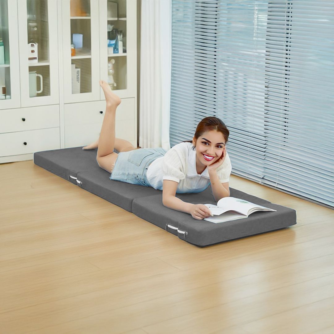مرتبة نوم قابلة للطي مع وسادة مدمجة - 6