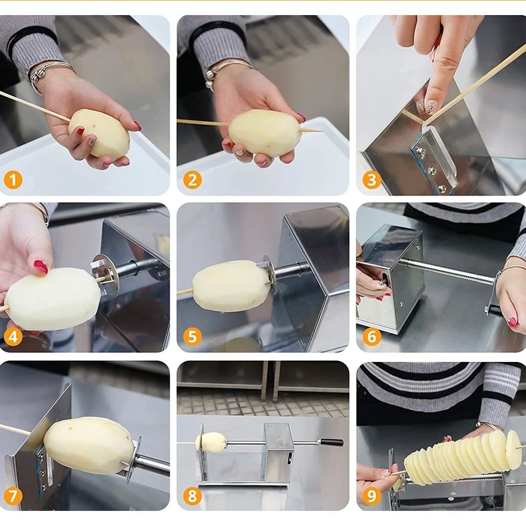 ماكينة تقطيع البطاطس اللولبية - 12