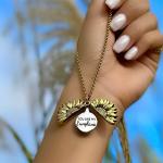Gold Plated Sunflower Necklace - 1