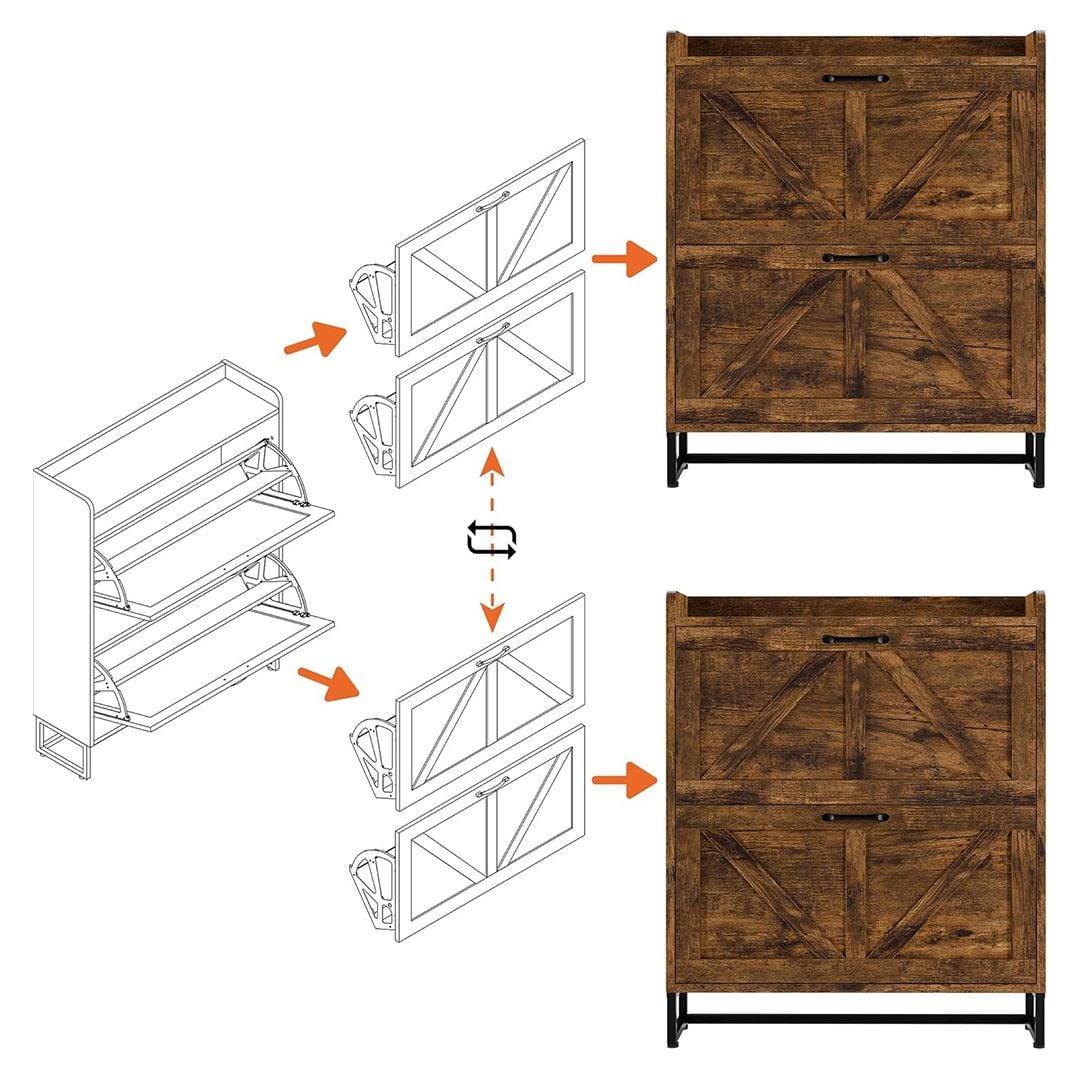 خزانة أحذية بتصميم ريفي - 11