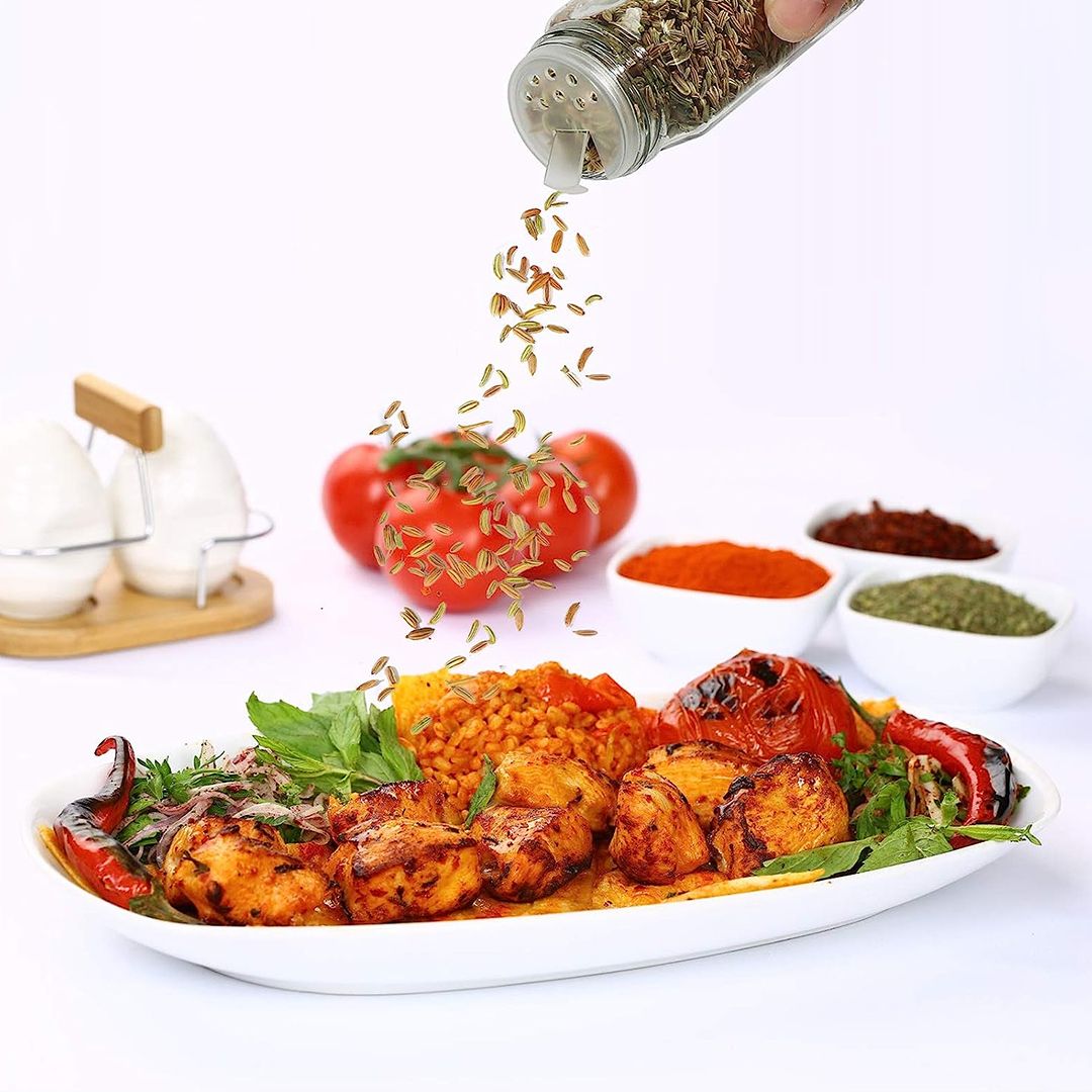 مجموعة مرطبانات التوابل الزجاجية - 11