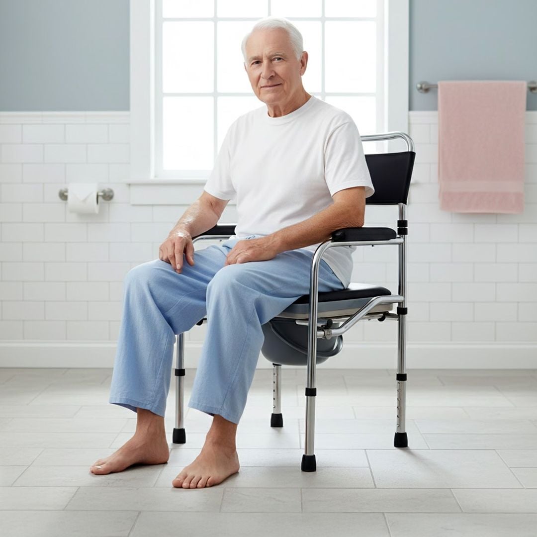 كرسي حمام طبي متنقل - 4