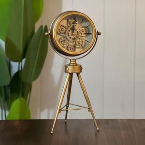 Golden Gear Art Table Clock - 1