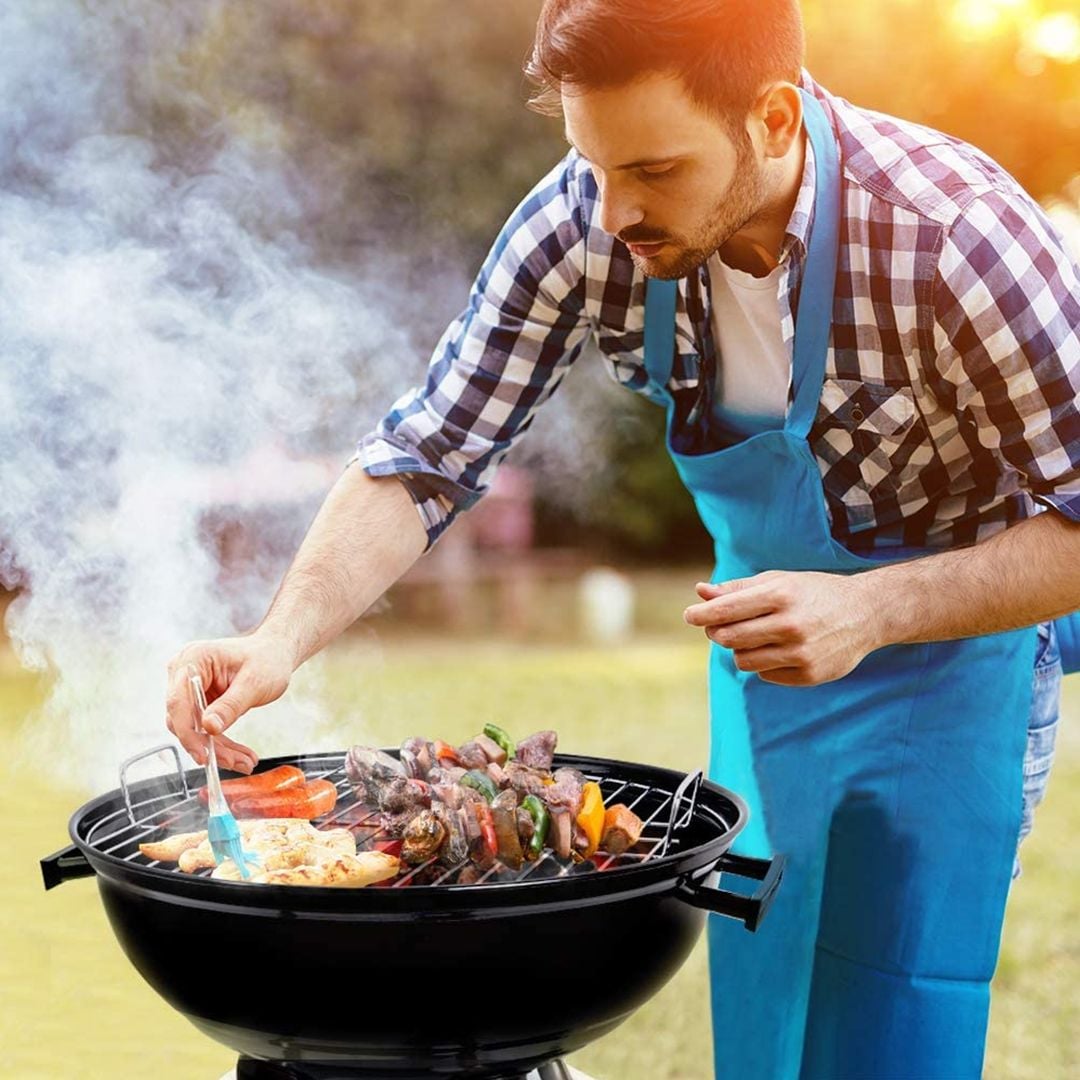 شواية الفحم للرحلات بغطاء علوي 92 سم - 5