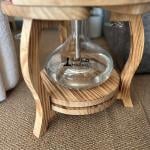 ستاند أرجيلة خشبي فاخر بسطح مقسّم للتسالي من روح - 13