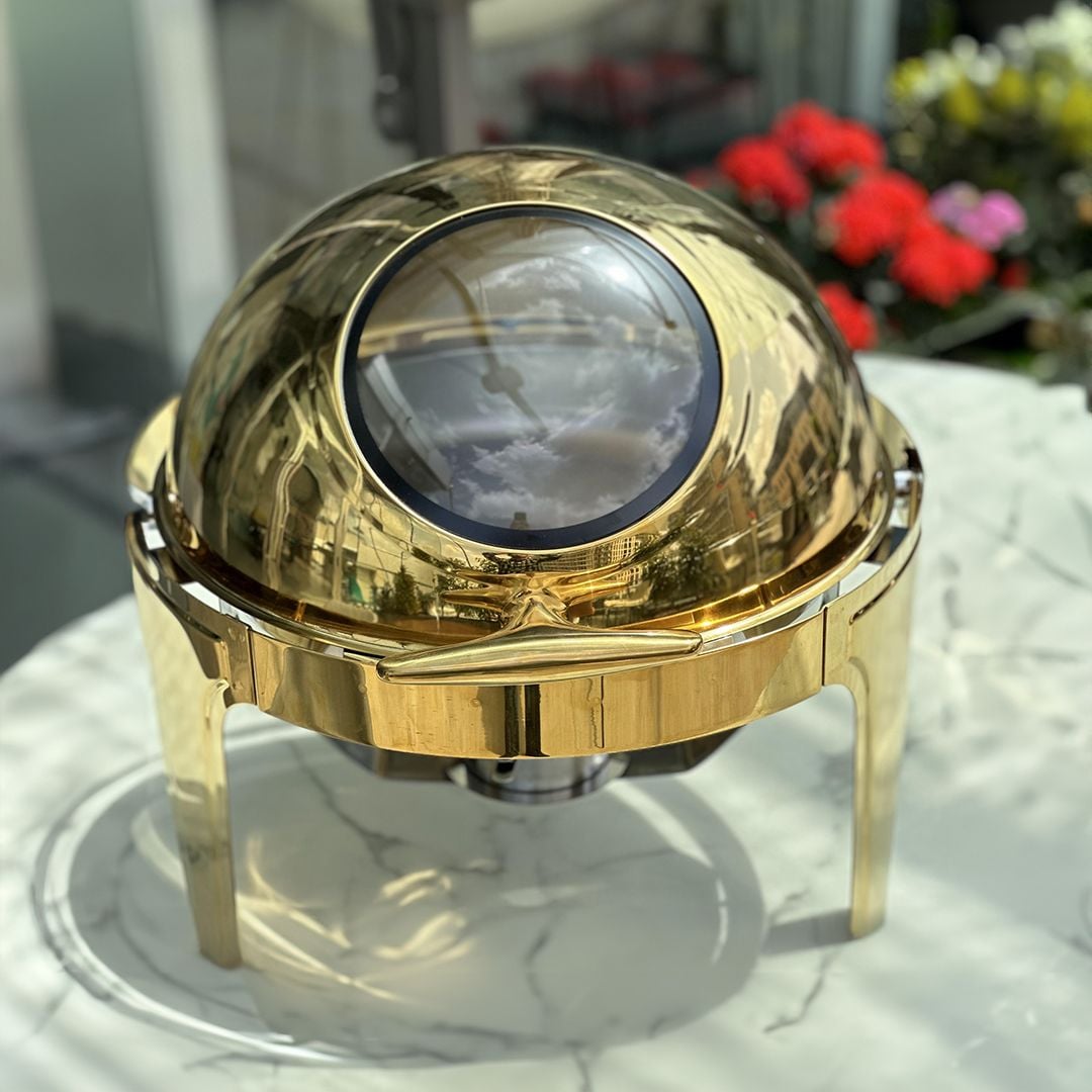 موقد بوفيه مُستدير ستانلس ستيل - 3