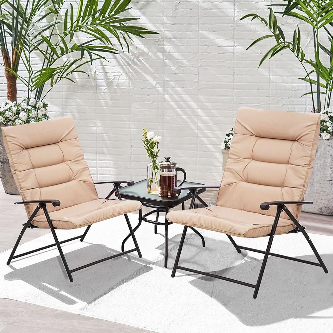 Outdoor Seating Set with Glass Table product thumbnail 14