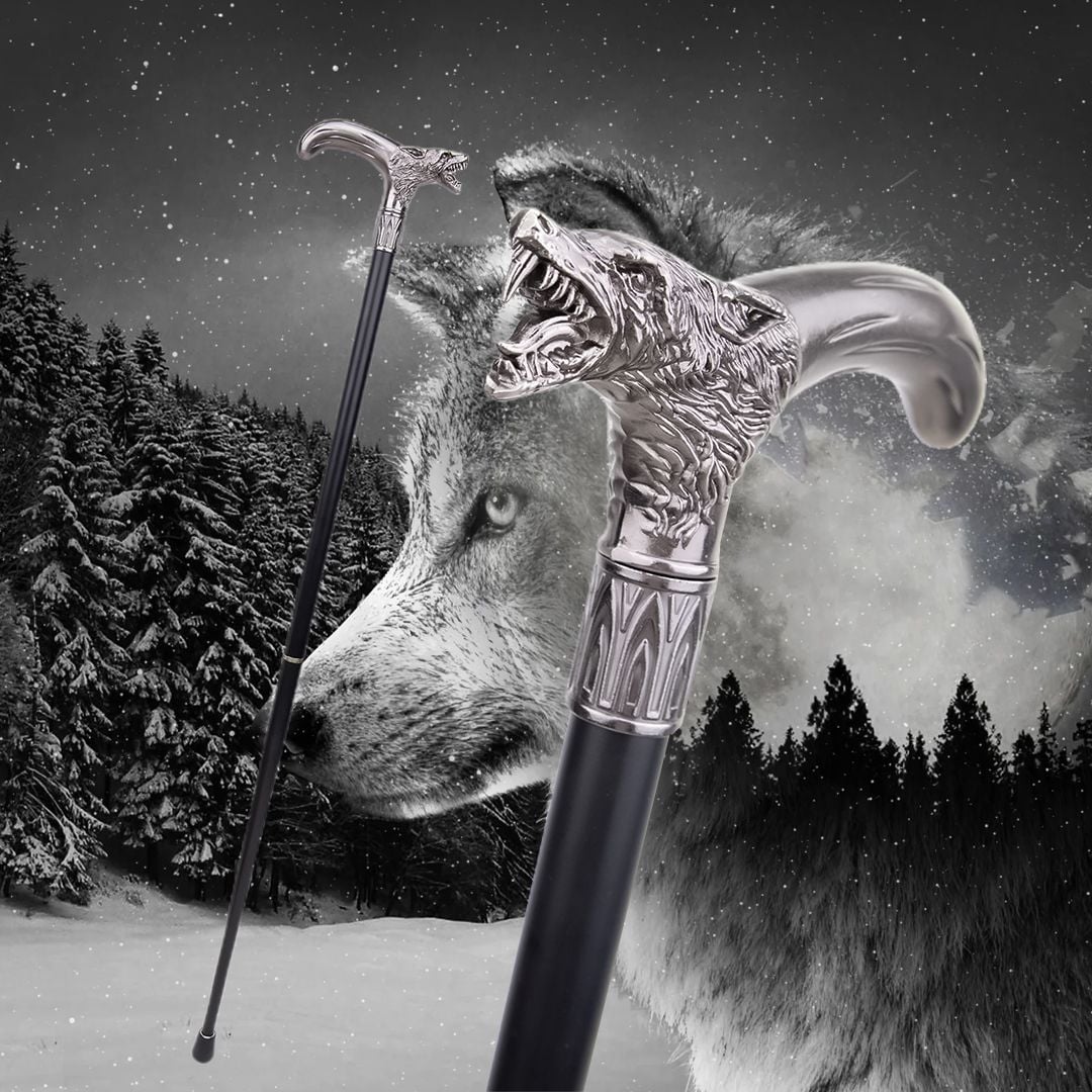 Wolf Handle Walking Stick product thumbnail 10
