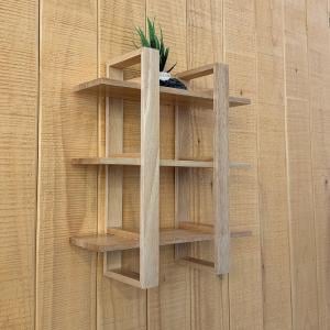 أرفف خشبية للحائط بتصميم هندسي - 4
