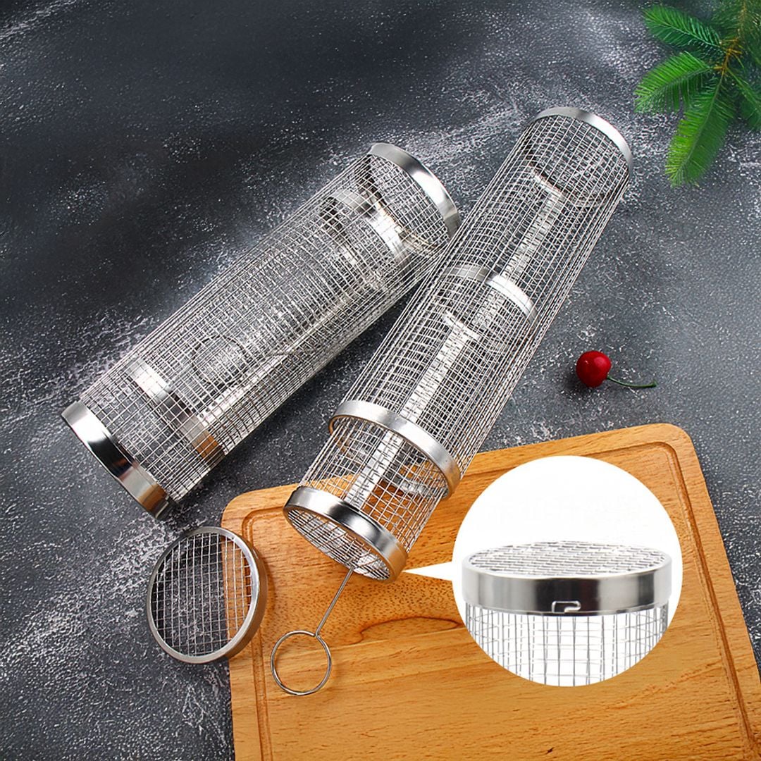 سلة شواء دوارة ستانلس ستيل - 7