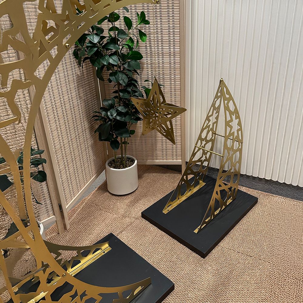 ديكور هلال رمضاني ذهبي فاخر من روح - 9