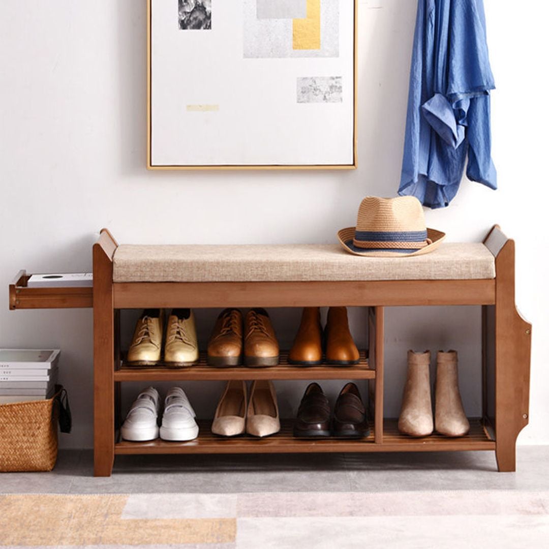 Shoe Storage Shelves with Bench Seating product thumbnail 2