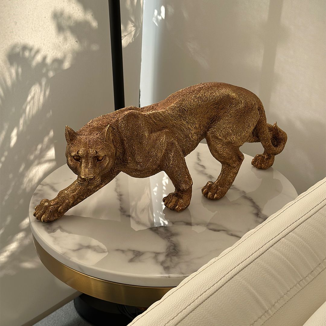 Golden Leopard Tiger Statue product thumbnail 2