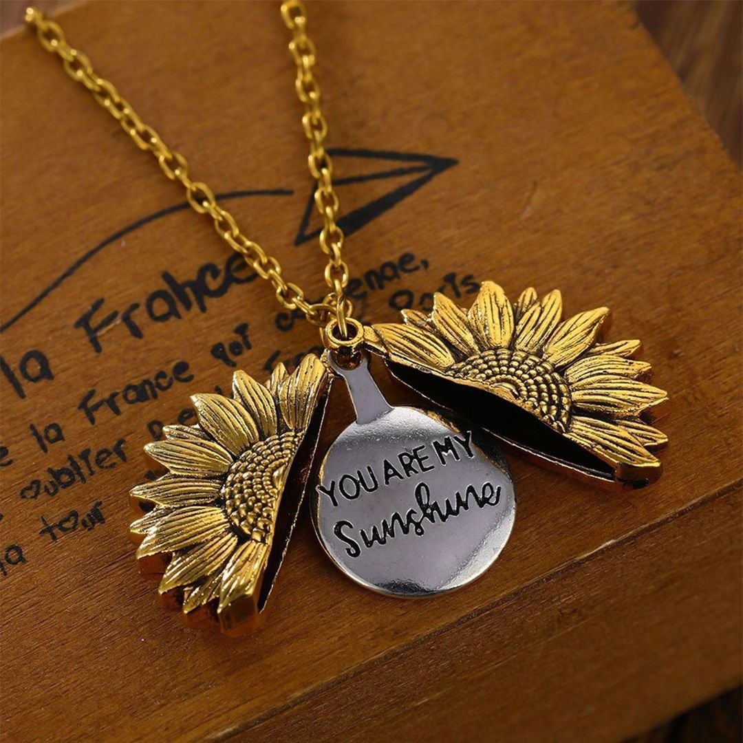 Gold Plated Sunflower Necklace - 5
