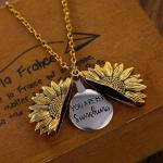 Gold Plated Sunflower Necklace - 5