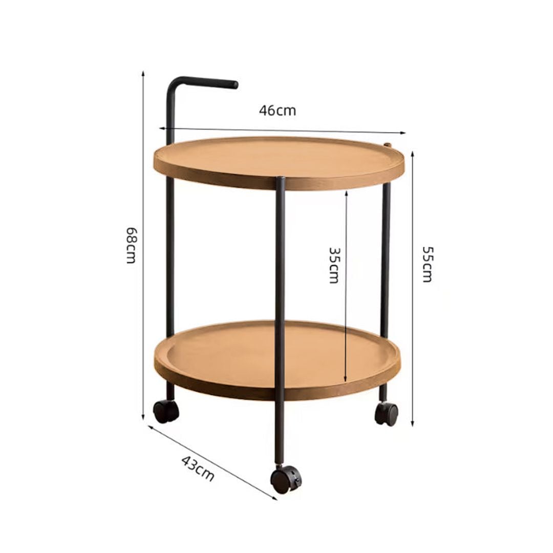 Elegant Double Round Serving Cart product thumbnail 14