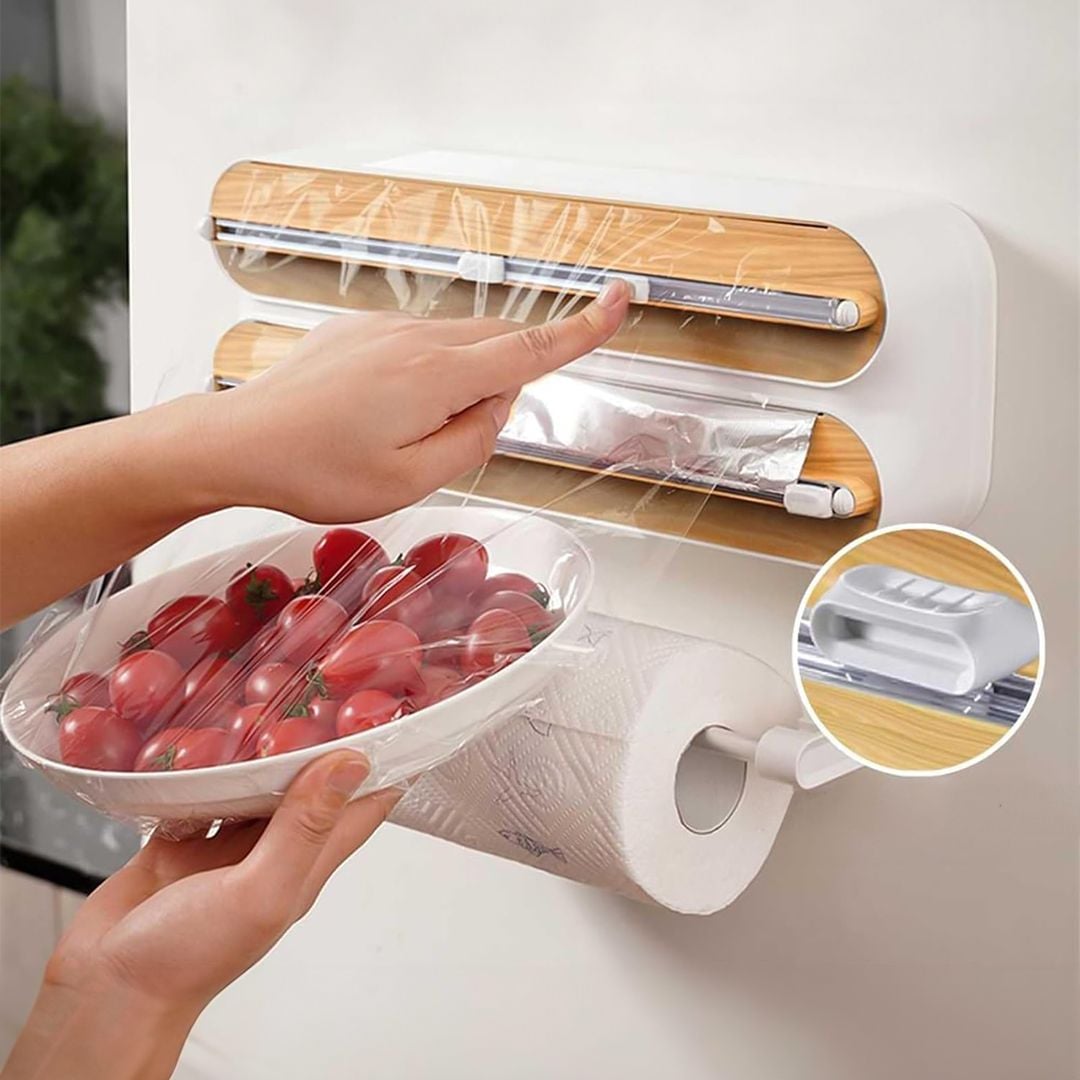 موزع تغليف مزدوج مع حامل للمناديل - 5