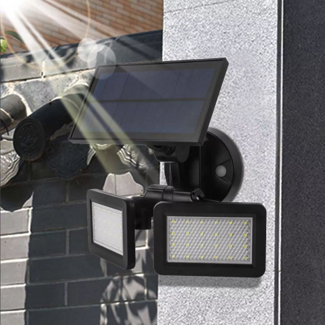 Dual Solar Wall Light