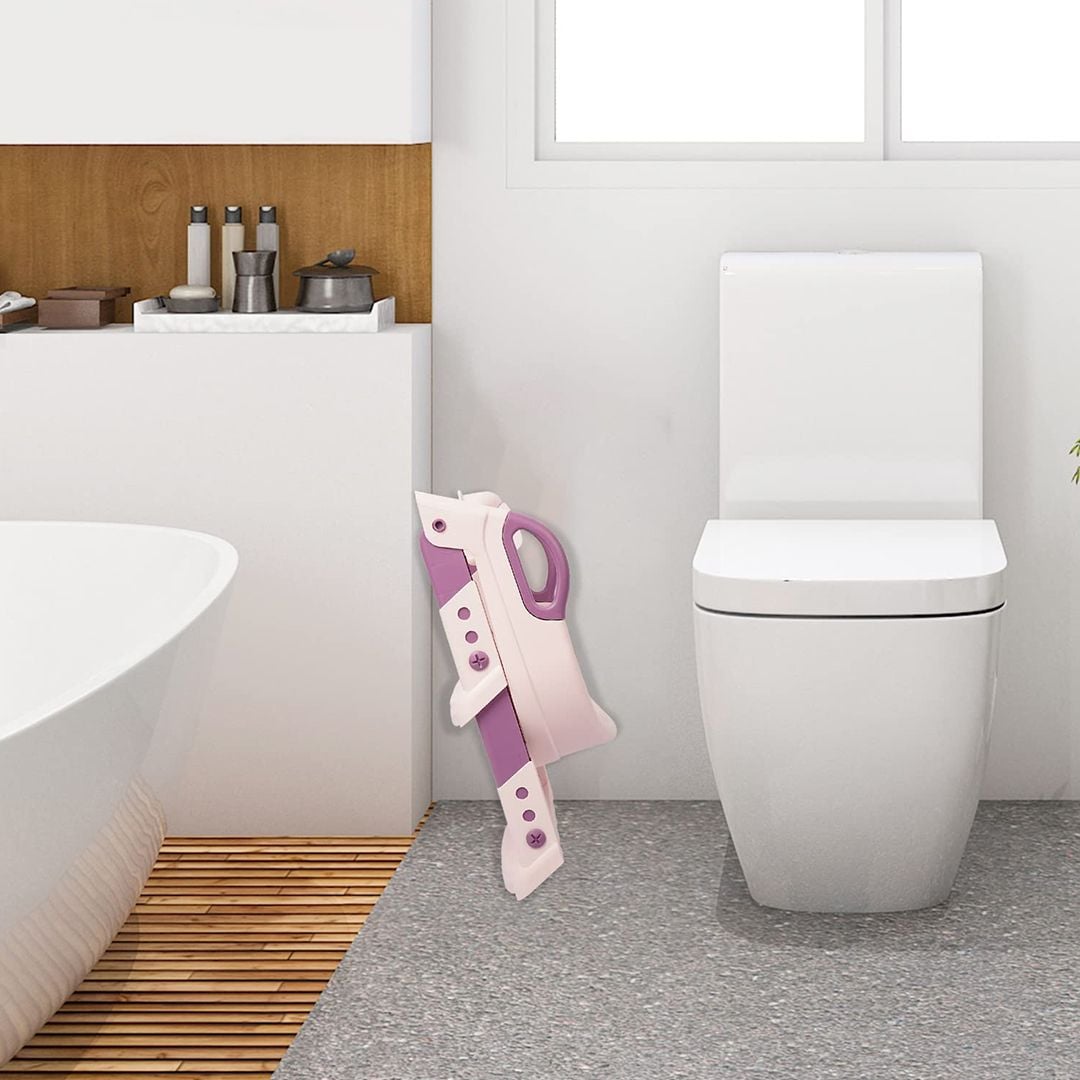 مقعد تدريب على الحمام مع سلم - 14