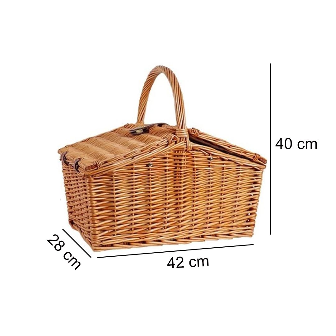 Wicker Picnic Basket With Cutlery product thumbnail 13